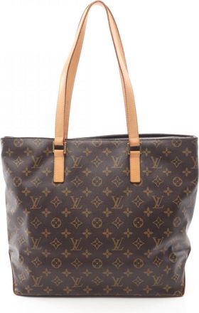 Louis Vuitton Brown Coated Canvas Leather Handbag Tote Bag (Pre-Owned)