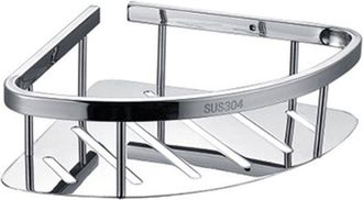 OEM Estante De Ba&ntilde;o, Estante De Ba&ntilde;o, Estante De Ducha, Estante Para Champ&uacute;, Tornillos Incluidos, Triangular, Acero Inoxidable, Plateado, 227 Cm
