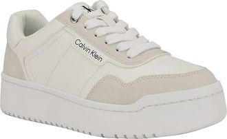 Calvin Klein Womens Womens Adryen Sneaker - Open White - 10