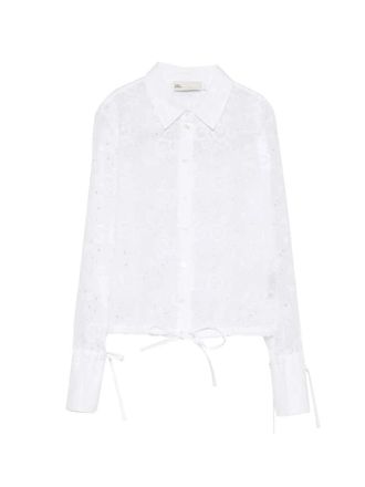 Tory Burch Tory Burch gebloemd broderie Anglaise overhemd