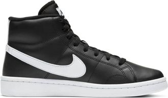 Nike Womens Court Royale 2 Mid-Top Sneakers In Black/ White