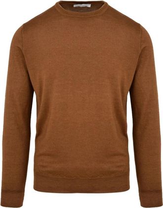 FILIPPO DE LAURENTIIS Y26102 Sweater - Heren - Ronde hals truien - Bruin - 3XL - Truien & Vesten