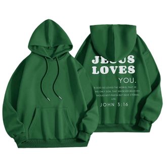 Generic womens jumper under 10 pounds longline hoodie for women Womens Hooded Printed Hooded Neck Long Sleeve Pocket Sweatshirt Tops discount code for clearen