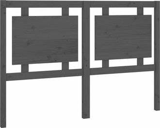 vidaXL Cabecero De Cama Madera Maciza De Pino Gris 145,5x4x100 Cm Vidaxl