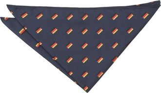 DQT Mens Embroidered Flag Novelty Handkerchief Pocket Square - Navy Blue Germany