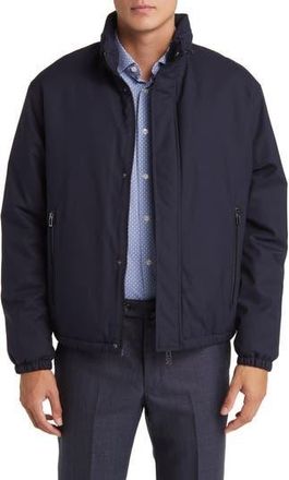 Emporio Armani Zip Bomber Jacket in Navy at Nordstrom Rack, Size 58 Eu