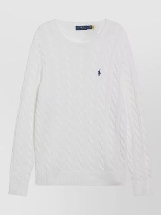 Polo Ralph Lauren cable knit sweater ribbed cuffs hem