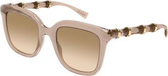 Gucci GG2058S 004 Womens Sunglasses Brown Size 52 - Free RX Lenses - Free RX Lenses