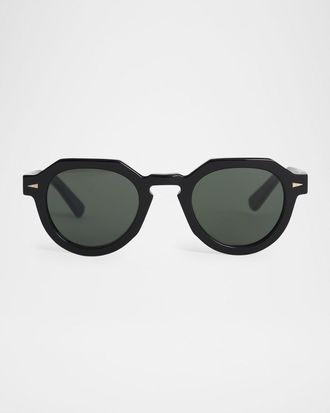 Ahlem Grenelle Acetate & Nylon Round Sunglasses