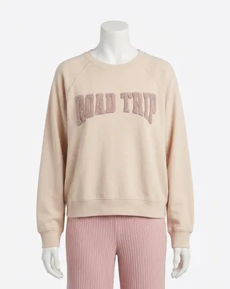 Z Supply Howdy Road Trip Sweatshirt In Crystal