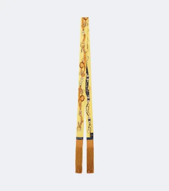 Etro Fringed silk twill scarf
