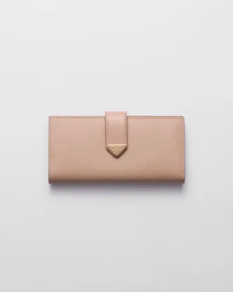 Prada Large Saffiano and smooth leather wallet