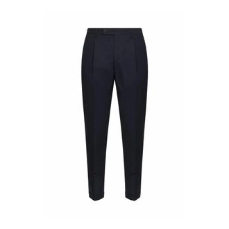 D4.0 Slim-fit Trousers, male, Blue, Size: XL Pleated Trousers