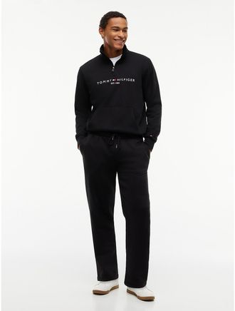 Tommy Hilfiger Mens Relaxed Brushed-Back Fleece Sweatpant - Black - XXXL