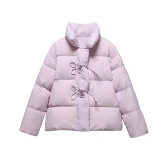Generic Womens Thickened Warm Cotton Down Jacket, Retro Casual Comfortable Everyday Down Outerwear Purple