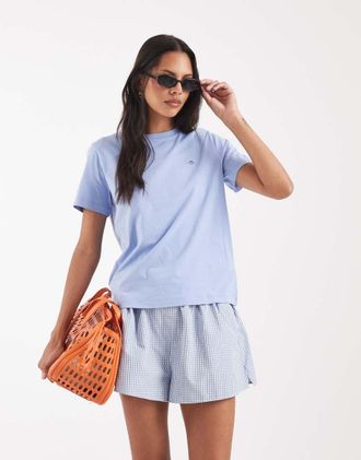 GANT T-shirt azzurra con logo dello scudo-Blu
