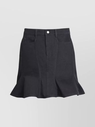Marc Jacobs fluted high waist denim cotton mini skirt