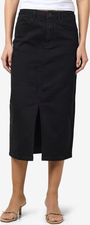 Noisy May Jeansrock NOISY MAY NMKATH NW SLIT MIDI SKIRT VI478BL NOOS, Damen, Gr. XS (34), schwarz (schwarz denim), Denim/Jeans, Obermaterial: 99% Baumwolle, 1% 
