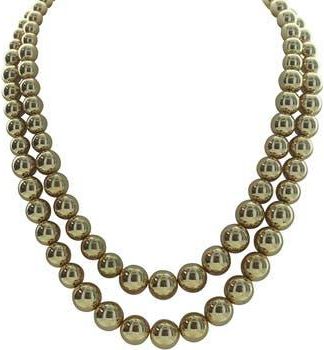 Olivia Welles 14K Gold Plated Double Strand Beaded Necklace in Metallic Gold at Nordstrom Rack
