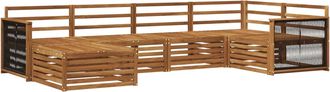 vidaXL Conjunto De Sof&aacute;s De Exterior 6 Uds. Natural Vidaxl