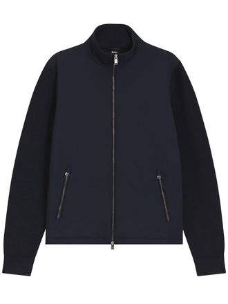 HUGO BOSS Black P Ulmo Zip-Up Textured Jacket