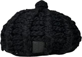 Givenchy Pre-owned Accessories, female, Black, Size: ONE SIZE Pre-owned Wool Hat