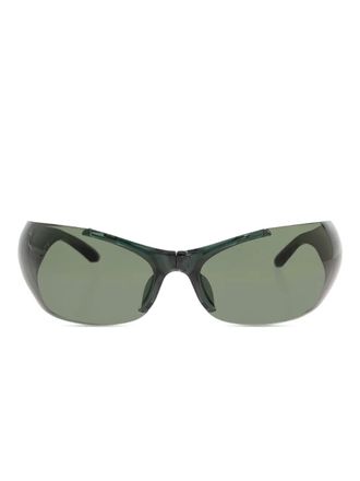 Balenciaga oval-frame sunglasses - Green