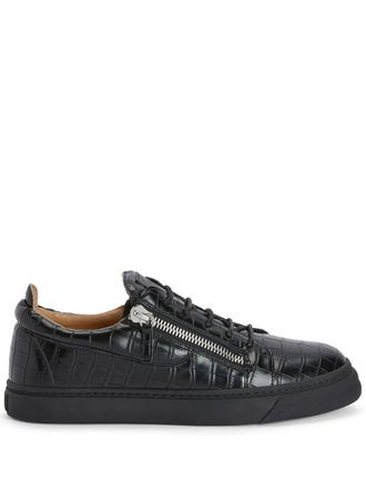 Giuseppe Zanotti Frankie double-zip low-top sneakers - Black