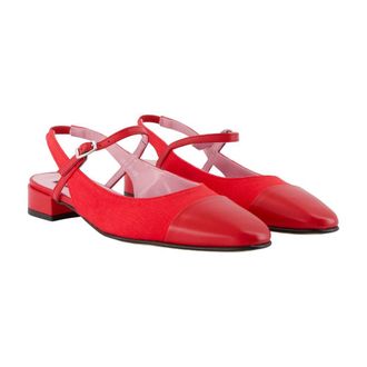 Carel Womens Oceano Flat Red Calfskin