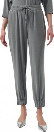 Joseph Ribkoff Silky Knit Pull-On Jogger Pants In Grey Melange