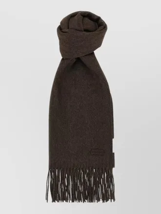 Agnona silk cashmere fringed scarf