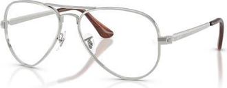 Ray-Ban 58mm Pilot optical glasses in Silver at Nordstrom