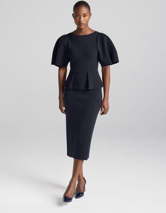The Fold Nocara Sculpt Knit Dress in Navy at Nordstrom, Size 10