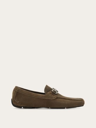 Ferragamo Men Gancini ornament driver Grey Size 10.5