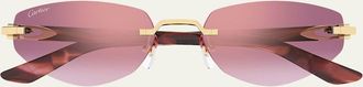 Cartier Signature C de Cartier 56mm Geometric Sunglasses