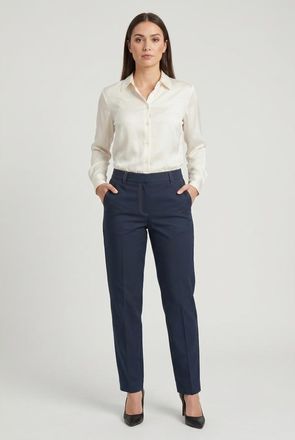 Brunello Cucinelli Dark Blue Tailored Trousers, Brand Size 48 (US Size 14)
