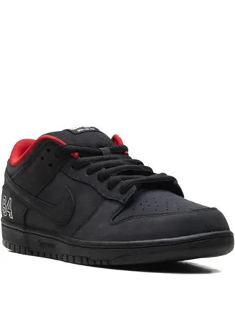 Nike SB Dunk Low Supreme - Black sneakers - men - Nubuck Leather/Rubber/Fabric - 10.5 - 001 BLACK/BLACK-BLACK