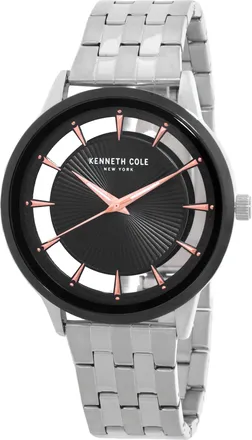 Kenneth Cole Transparency Quartz Black Dial Mens Watch KCWGG2174701