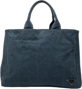 Prada Pre-owned Denim Tote - Dames - Vintage Shopper - Blauw - ONE Size - Denim - Vintage