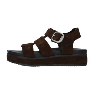Shabbies Amsterdam Schoenen, Dames, Bruin, 36 EU, Leer, Maro Bold Sandalen