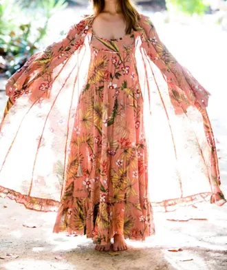 Ranee&rsquo;s Womens Barcelona Robe In Blush