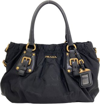 Prada Black Nylon Tote Bag (Pre-Owned)