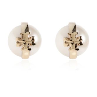 Tory Burch Moondance Pearl Stud Earrings - Dames - Oorbellen - Wit - ONE Size - Accessoires