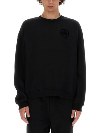 Dsquared2 Black Solid Crew Neck Sweatshirt