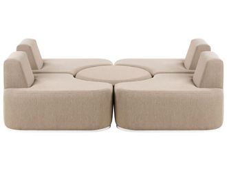 Beliani Conjunto de jard&iacute;n con mesa 4 plazas Tela Beige