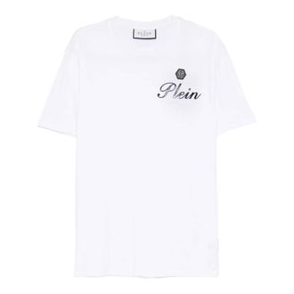 Philipp Plein T-Shirts, male, White, Size: XL Crew Neck T-Shirt