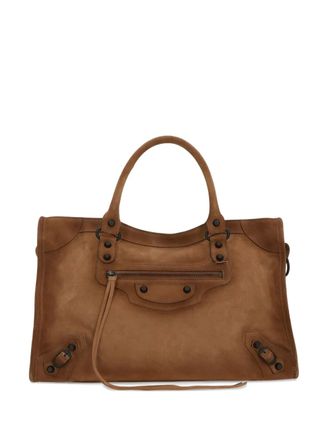 Balenciaga medium Le City tote bag - women - Calf Suede - OS - Brown