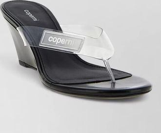 Coperni wedge sandals logo detail transparent strap
