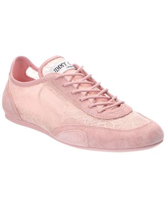 Jimmy Choo London Sunny F Lace & Suede Sneaker