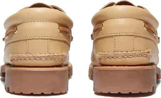 Timberland Handsewn Leather Lug Sole Boat Shoes - Beige